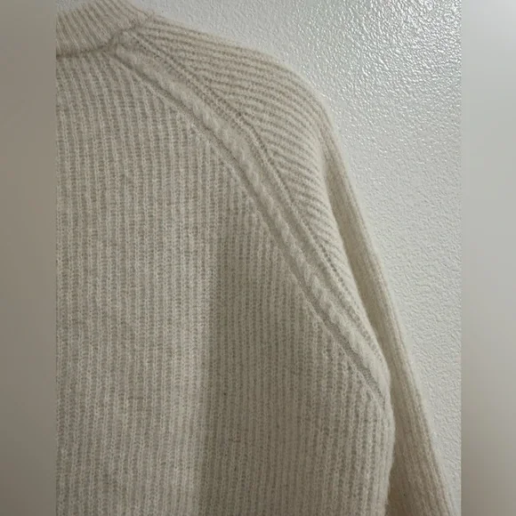 Cream Sezane sweater -pretty details aroundd collar, sleeves and bottom. - Picture 8 of 14